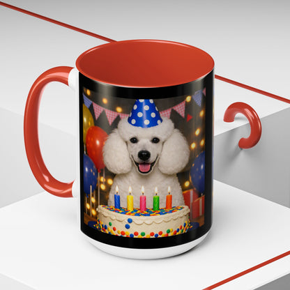 Birthday Buddy Poodle 2-Tone Coffee Mug