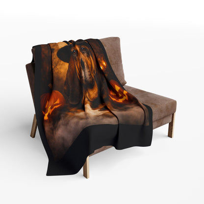 Witch Hat Pack Bloodhound Arctic Fleece Blanket