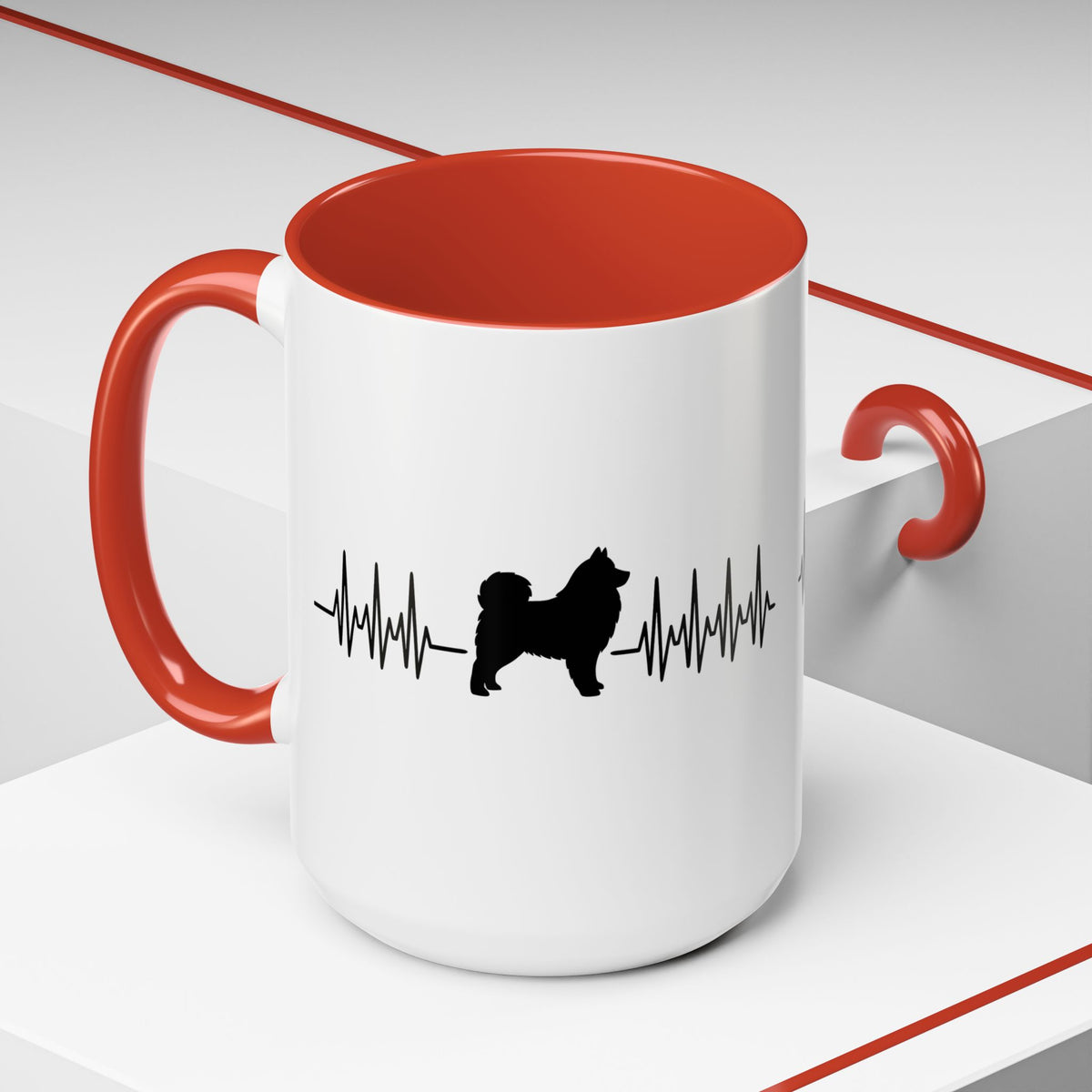 My Heart Beats For Samoyeds 2-Tone Coffee Mug