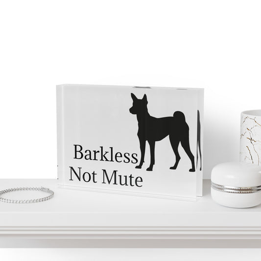 Barkless Not Mute Acrylic Photo Block