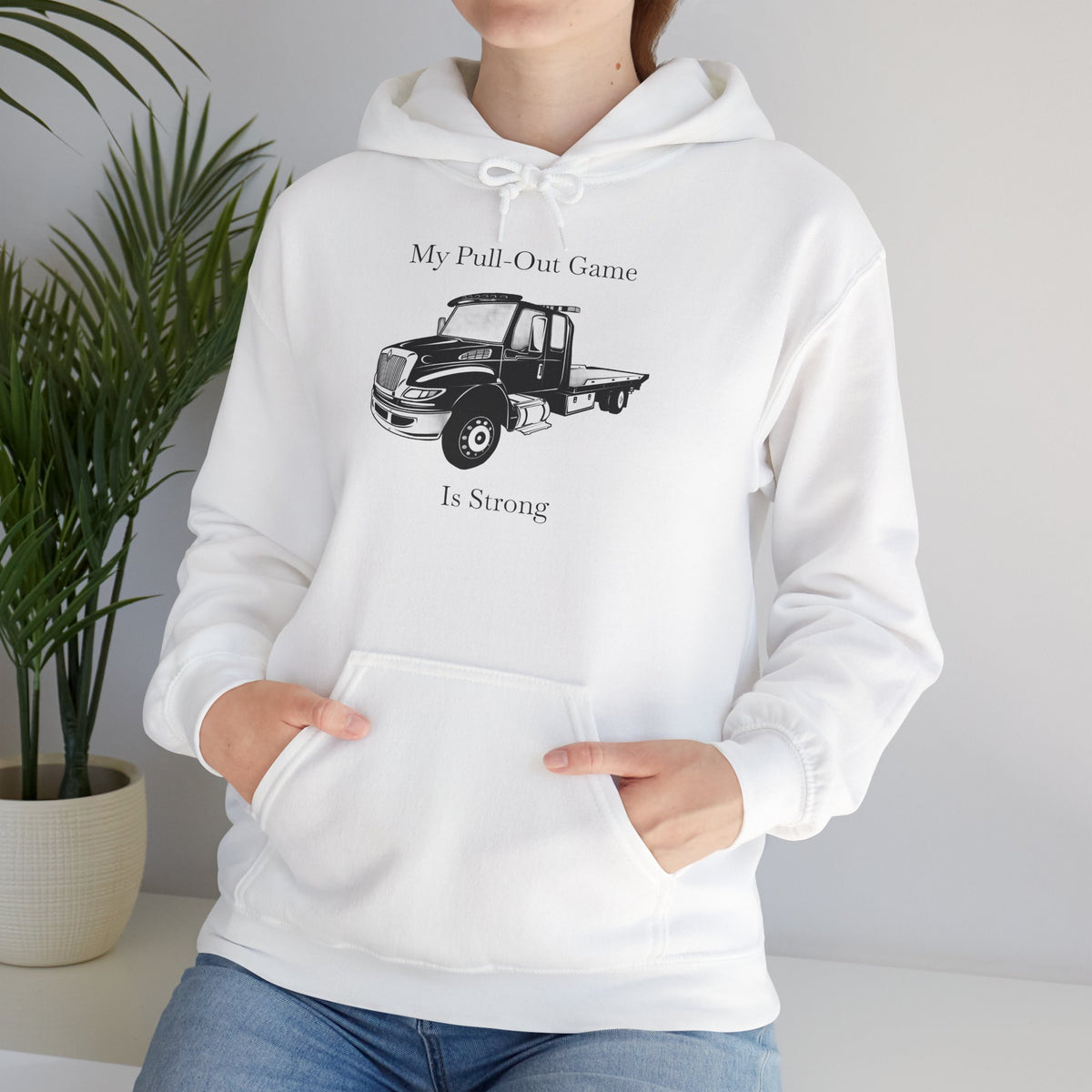 Pull Out Flatbed Tow Truck Unisex Hoodie