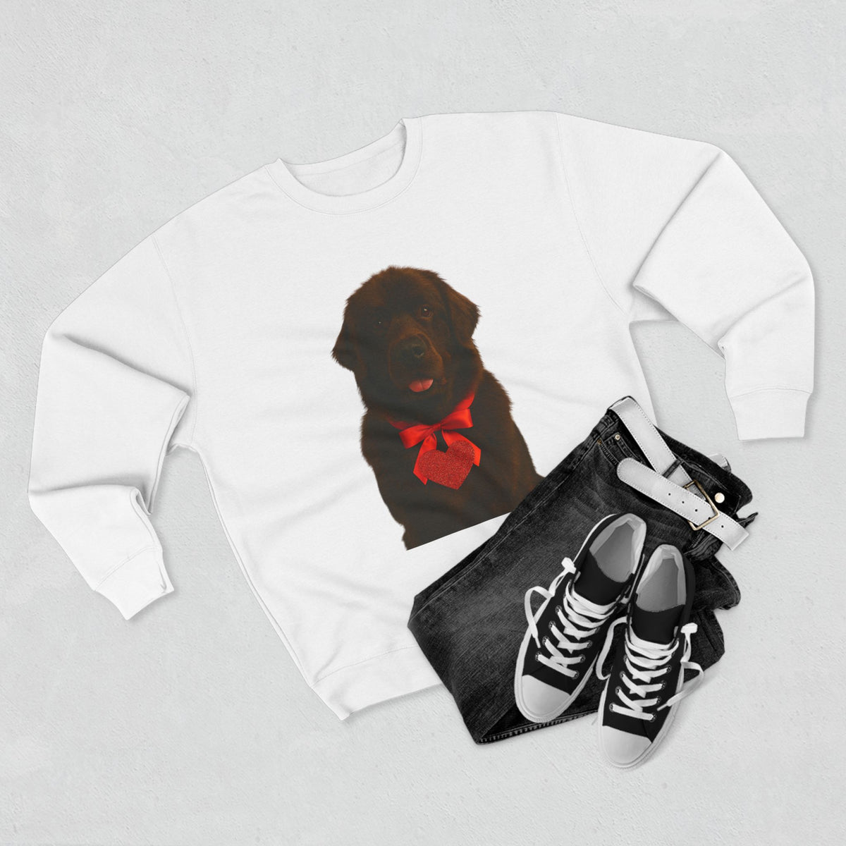 Cupid's Companion Newfie Unisex Crewneck Sweatshirt