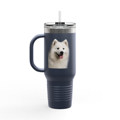 Samoyed Head Insulated Travel Mug