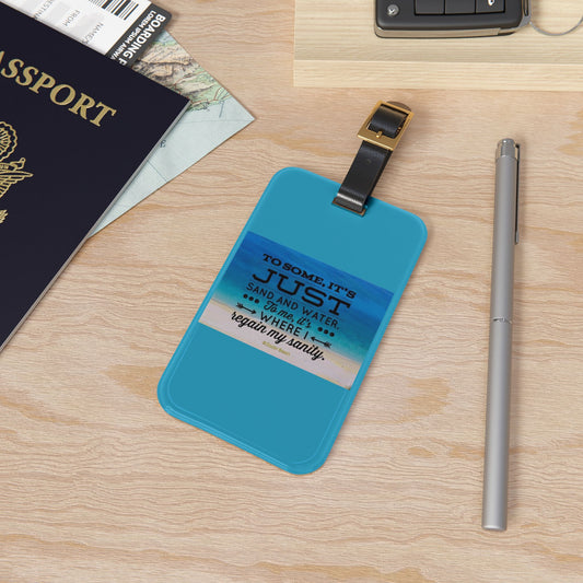 Dr. Beach Leather Strap Luggage Tag