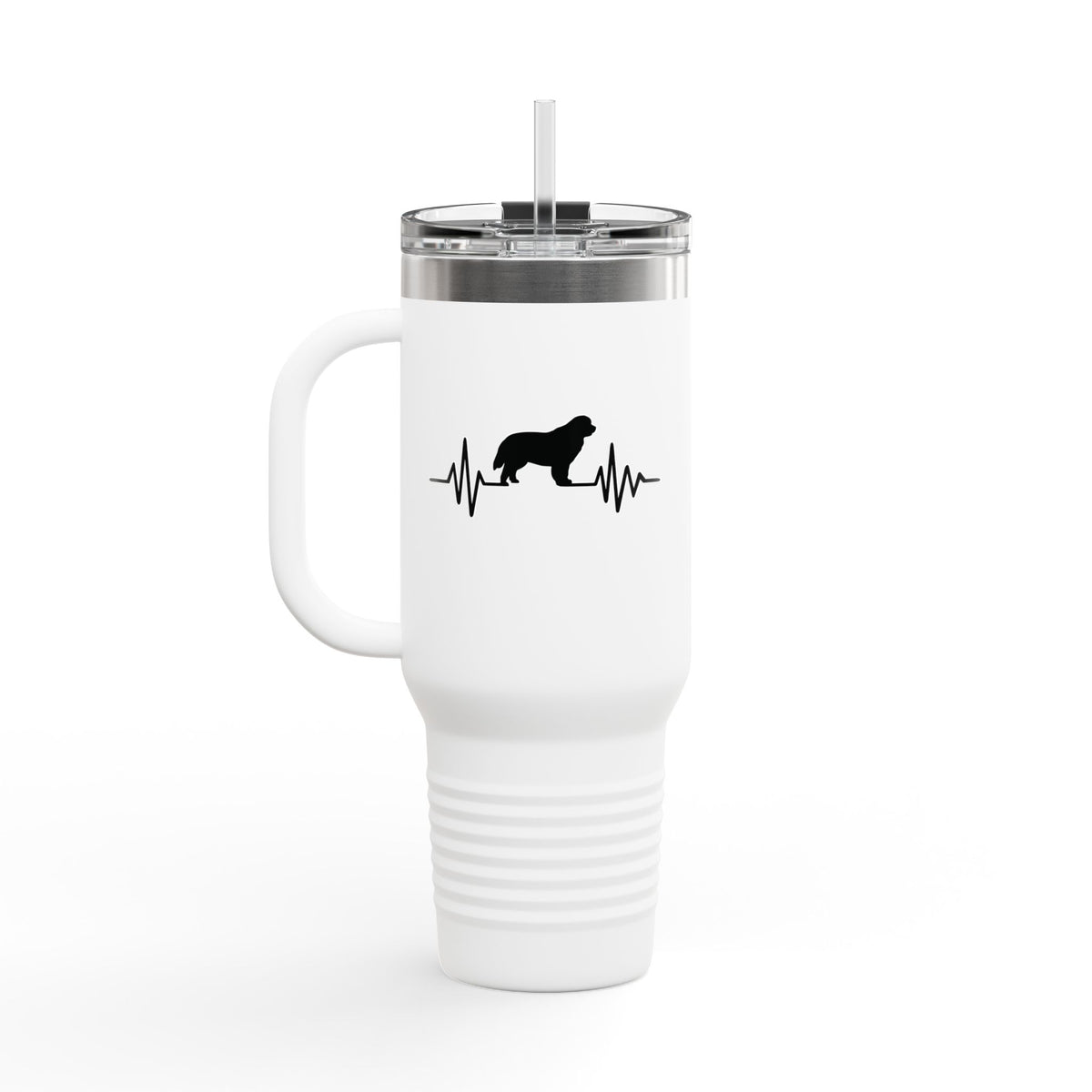 My Heart Beats For Newfies Insulated Travel Mug