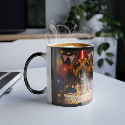 Birthday Buddy Bloodhound Color Changing Mug