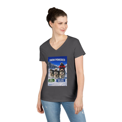 Snow Powered Women's V-Neck Tee