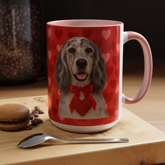 Cupid's Companion English Setter 2-Tone Coffee Mug