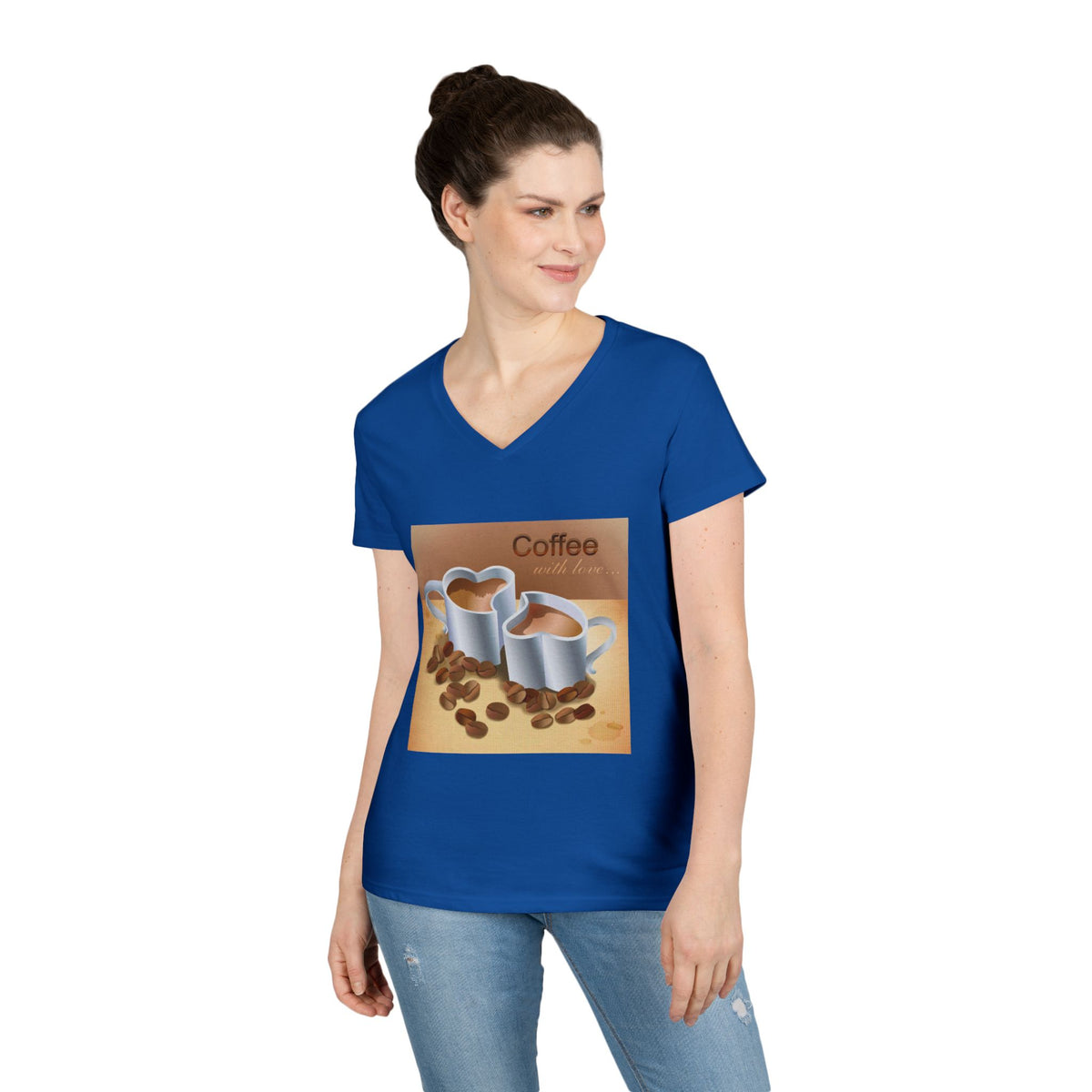 Coffee With Love Women's V-Neck Tee
