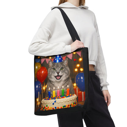 Birthday Buddy Cat Tote Bag