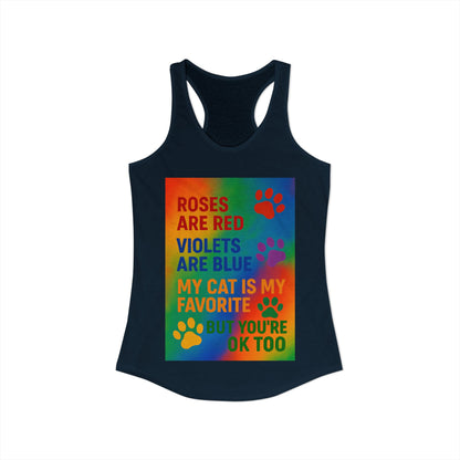Roses Are Red Cat Women's Racerback Tank