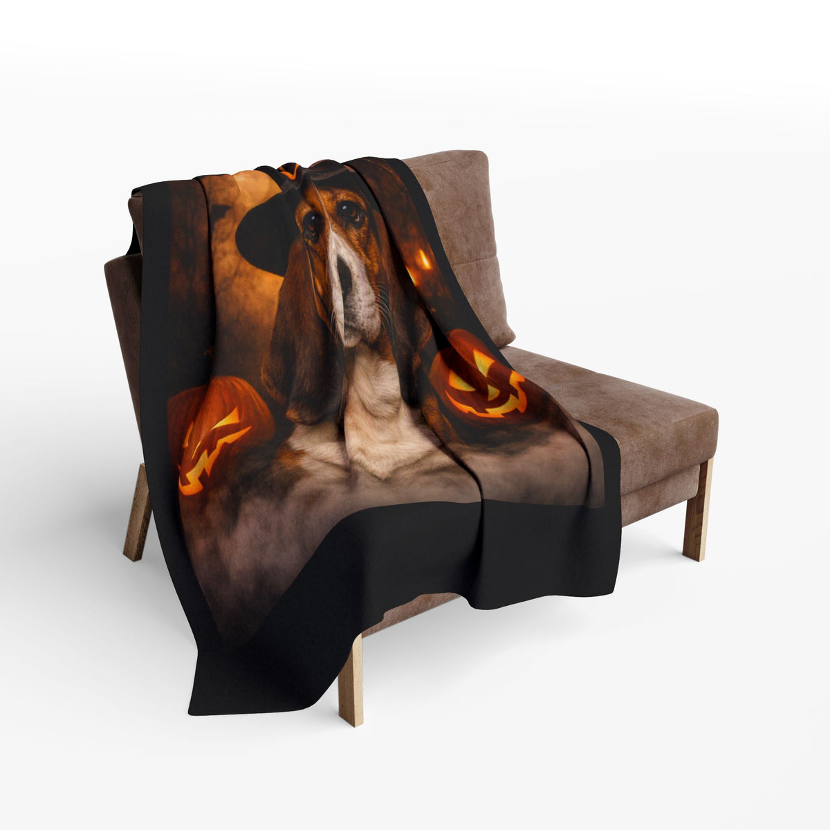 Witch Hat Pack Basset Arctic Fleece Blanket