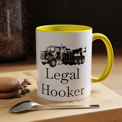Legal H**ker Heavy Tow Truck 2-Tone Coffee Mug