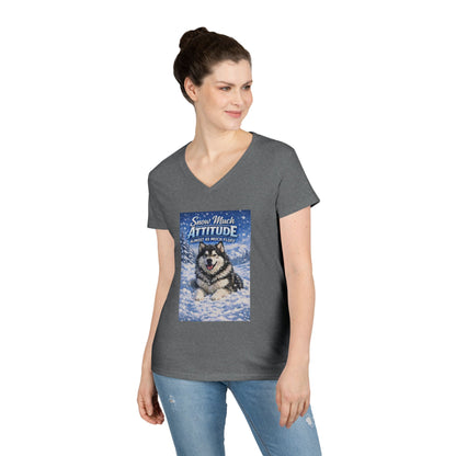 Snow Much Attitude Women's V-Neck Tee