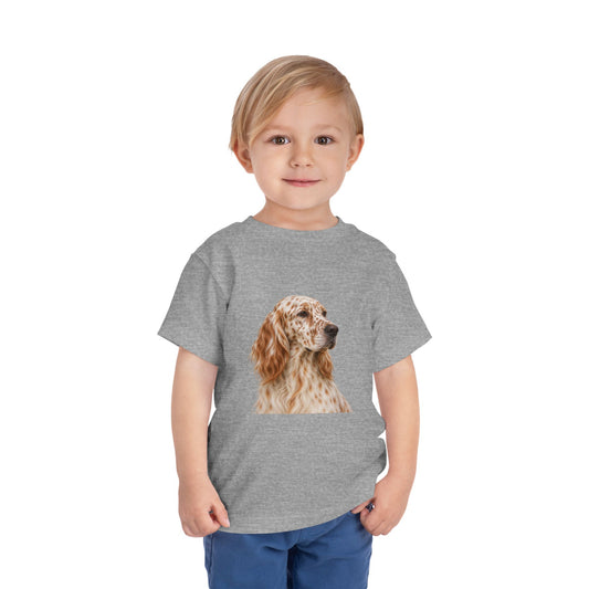 English Setter Head Toddler Unisex Short Sleeve Crewneck Tee