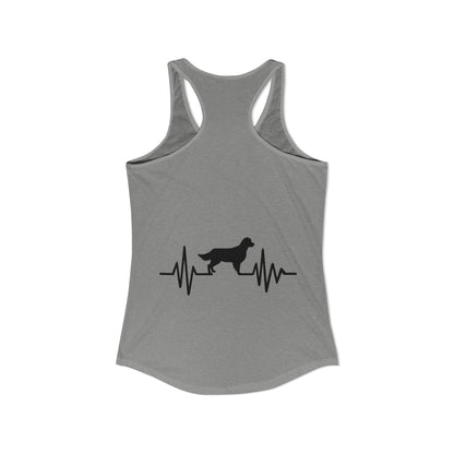 My Heart Beats For Goldens Women's Racerback Tank