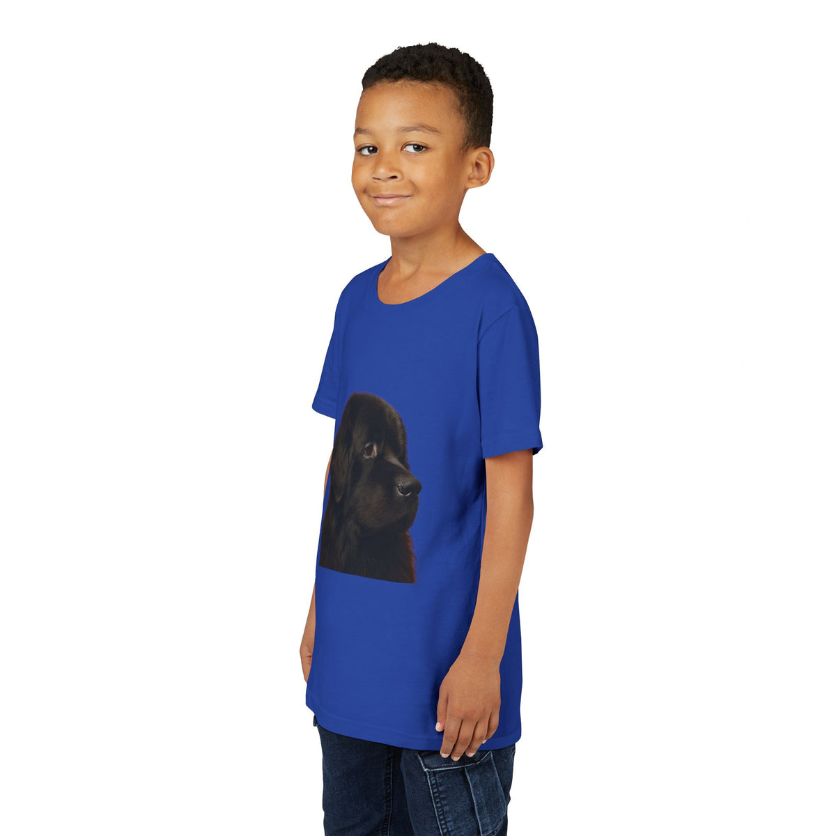 Newfie Head Youth Unisex Short Sleeve Crewneck Tee