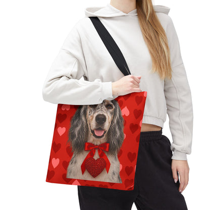 Cupid's Companion English Setter Tote Bag