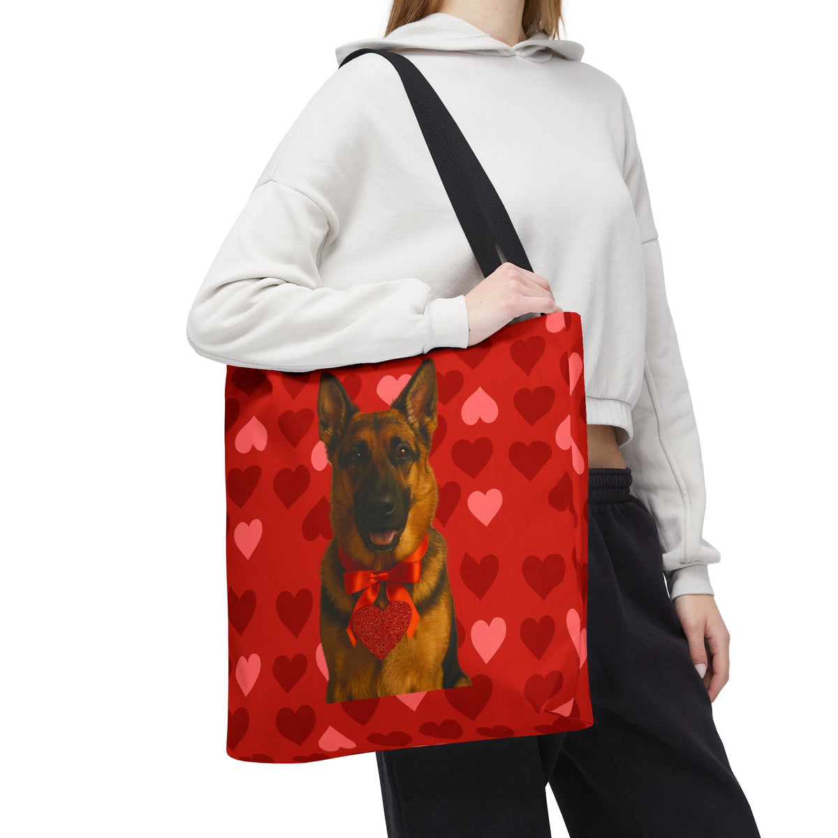 Cupid's Companion German Shepherd Tote Bag