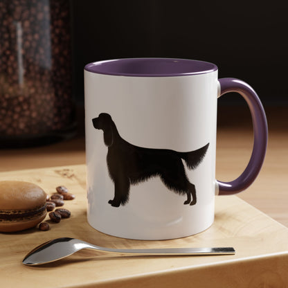 English Setter Silhouette 2-Tone Coffee Mug