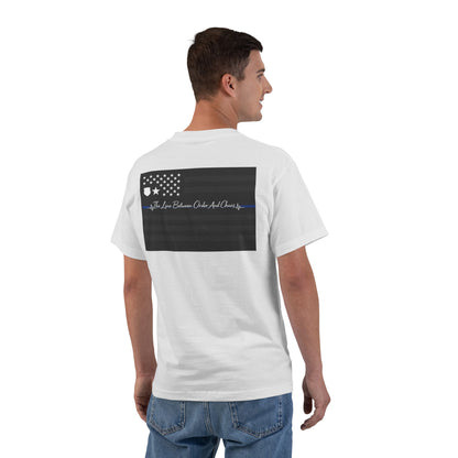 Thin Blue Line Men's Short-Sleeve Crewneck Tee