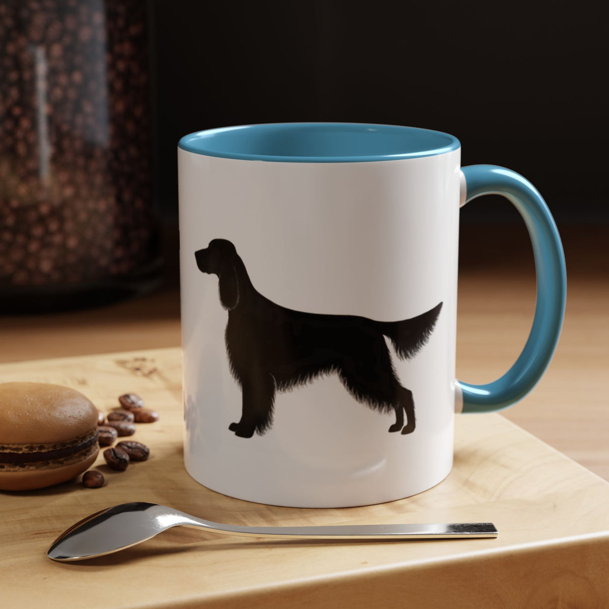 English Setter Silhouette 2-Tone Coffee Mug