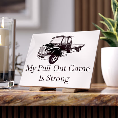 Pull Out Flatbed Tow Truck Ceramic Photo Tile