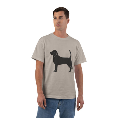 Bloodhound Silhouette Men's Short-Sleeve Crewneck Tee