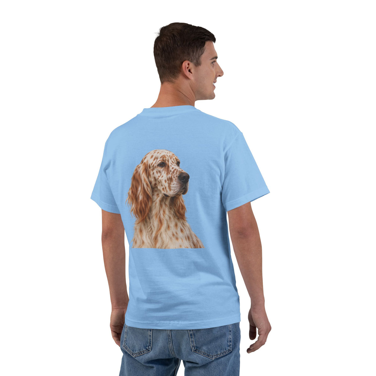 English Setter Head Men's Short-Sleeve Crewneck Tee