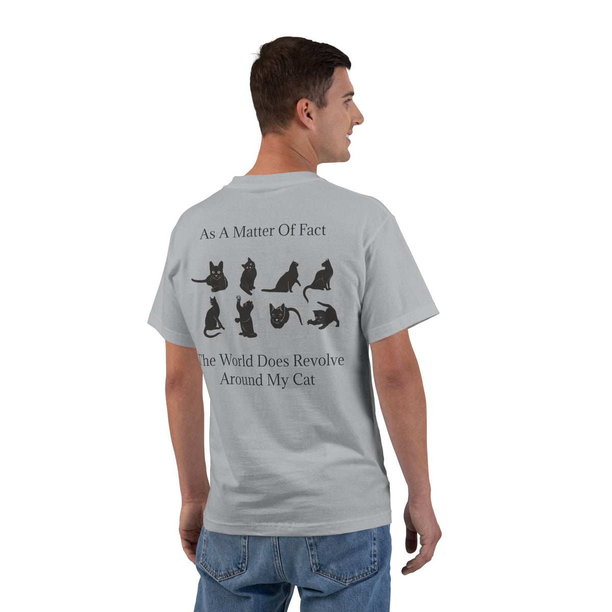 Matter Of Fact Cat Men's Short-Sleeve Crewneck Tee