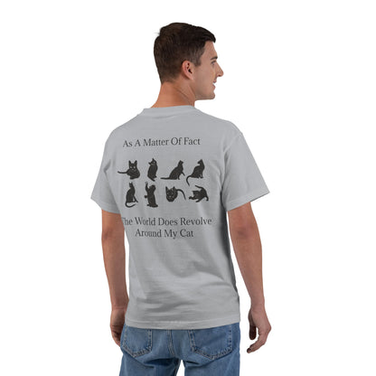 Matter Of Fact Cat Men's Short-Sleeve Crewneck Tee