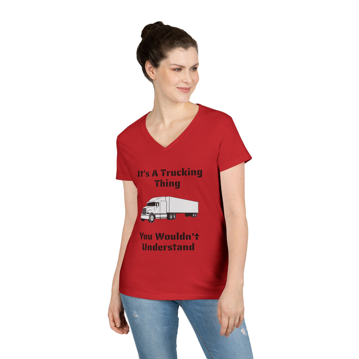 Trucking Thing Women's V-Neck Tee