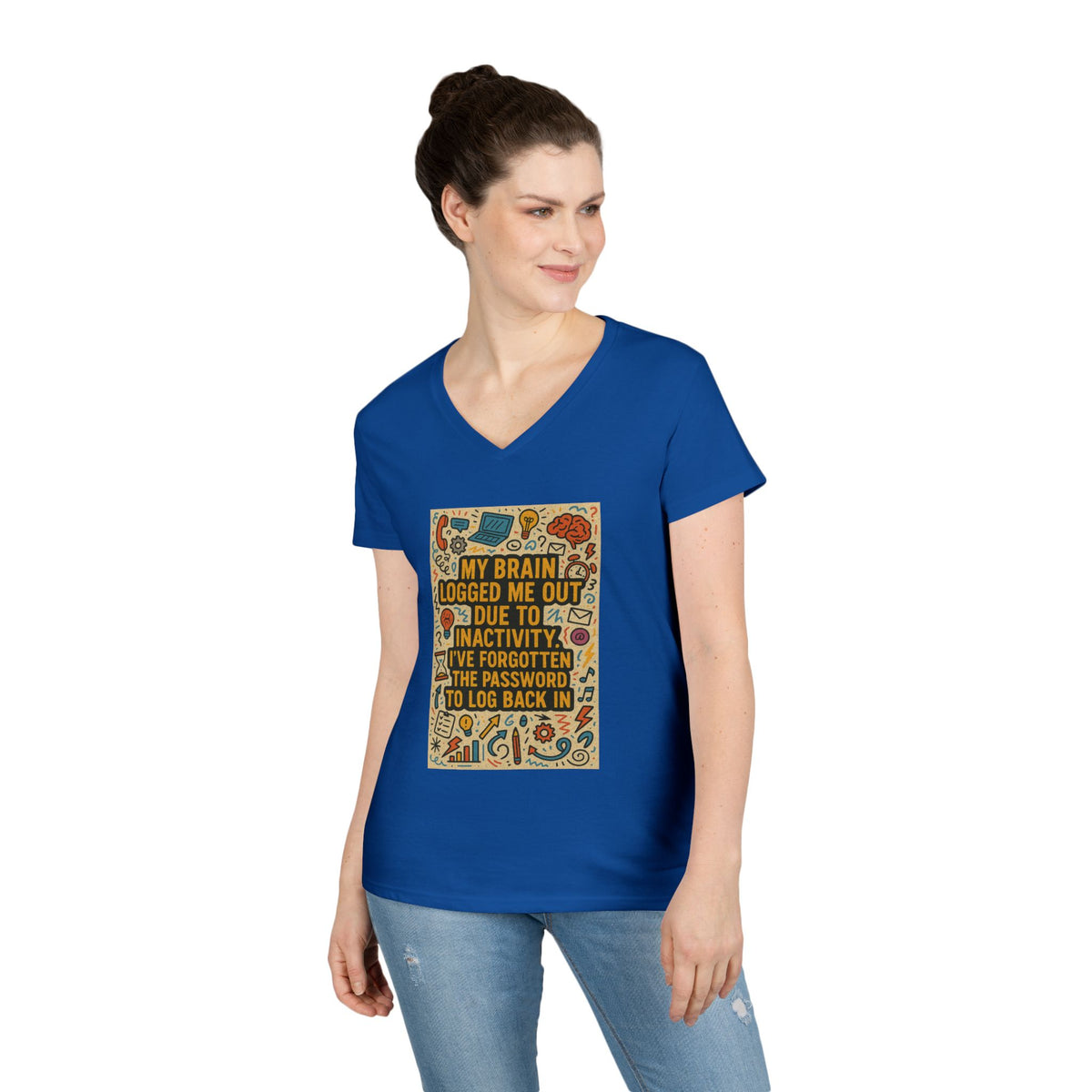 Logged Out Women's V-Neck Tee