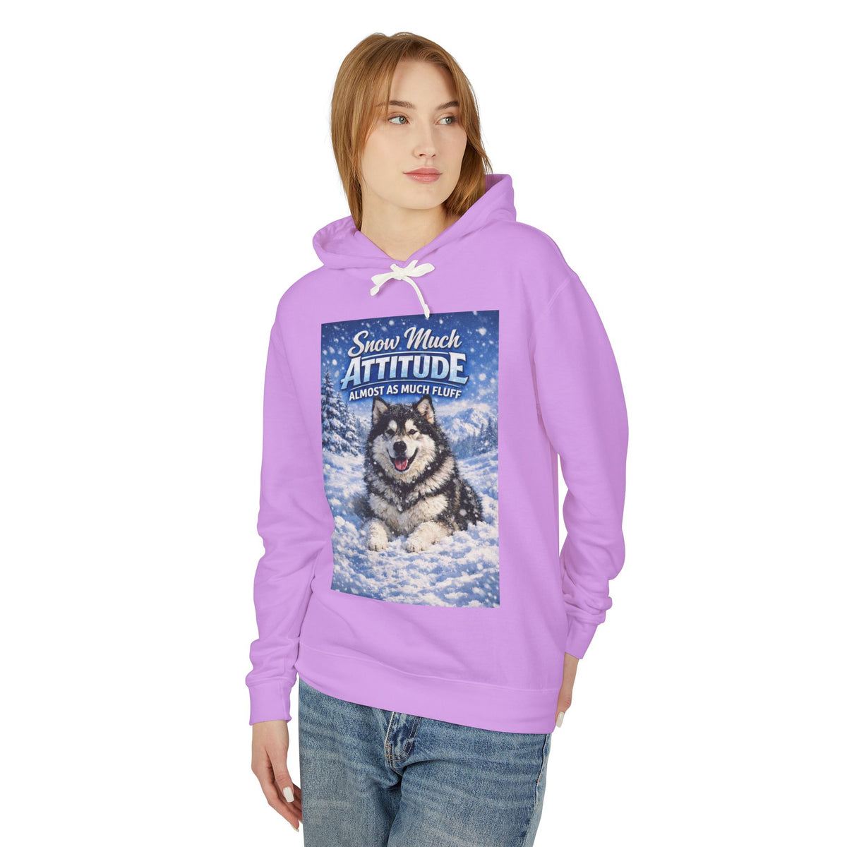 Snow Much Attitude Unisex Lightweight Hoodie