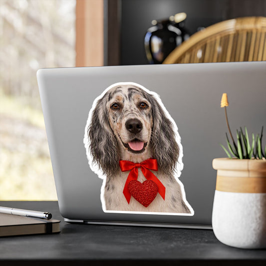 Cupid's Companion English Setter Vinyl Decal