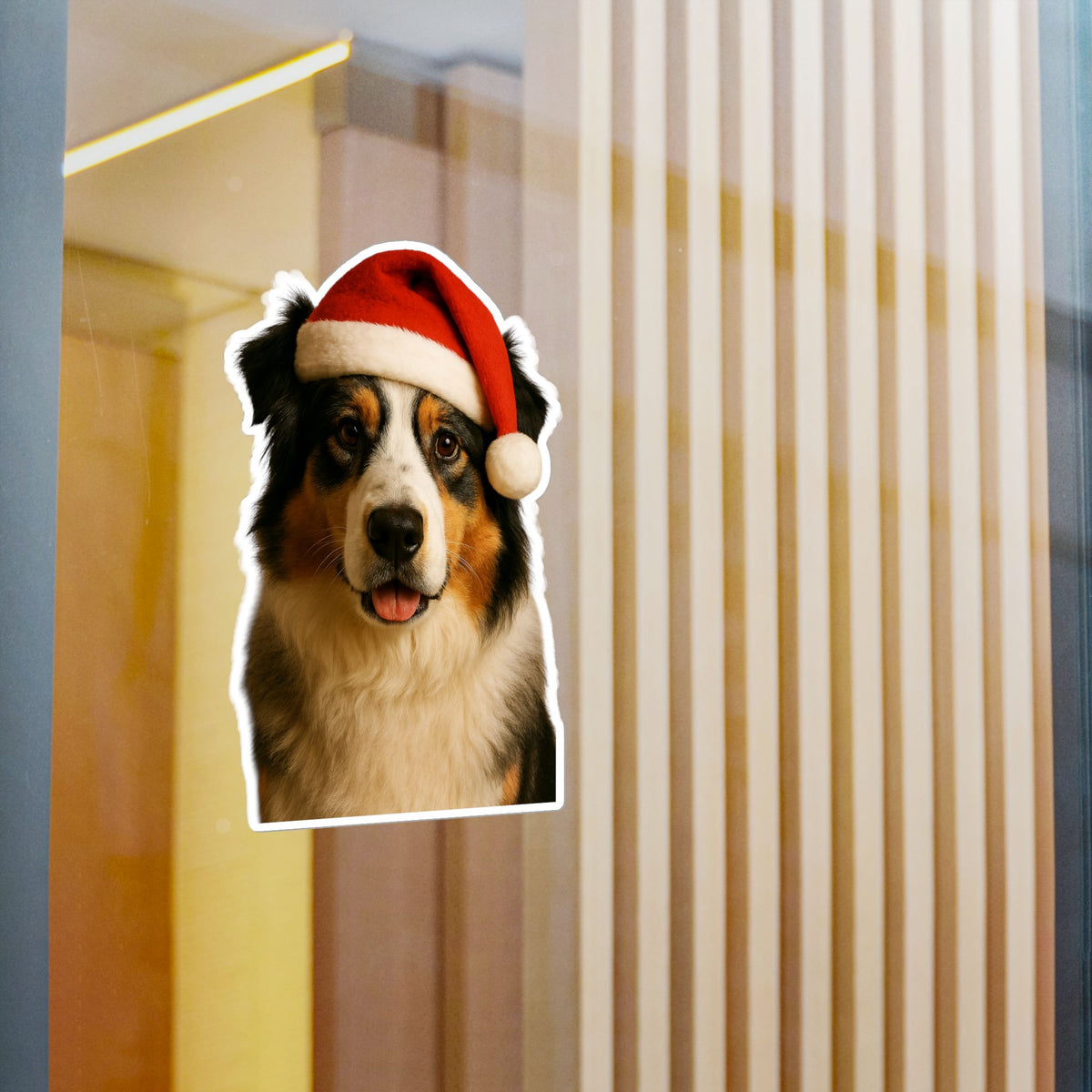 Santa Paws Aussie Vinyl Decal