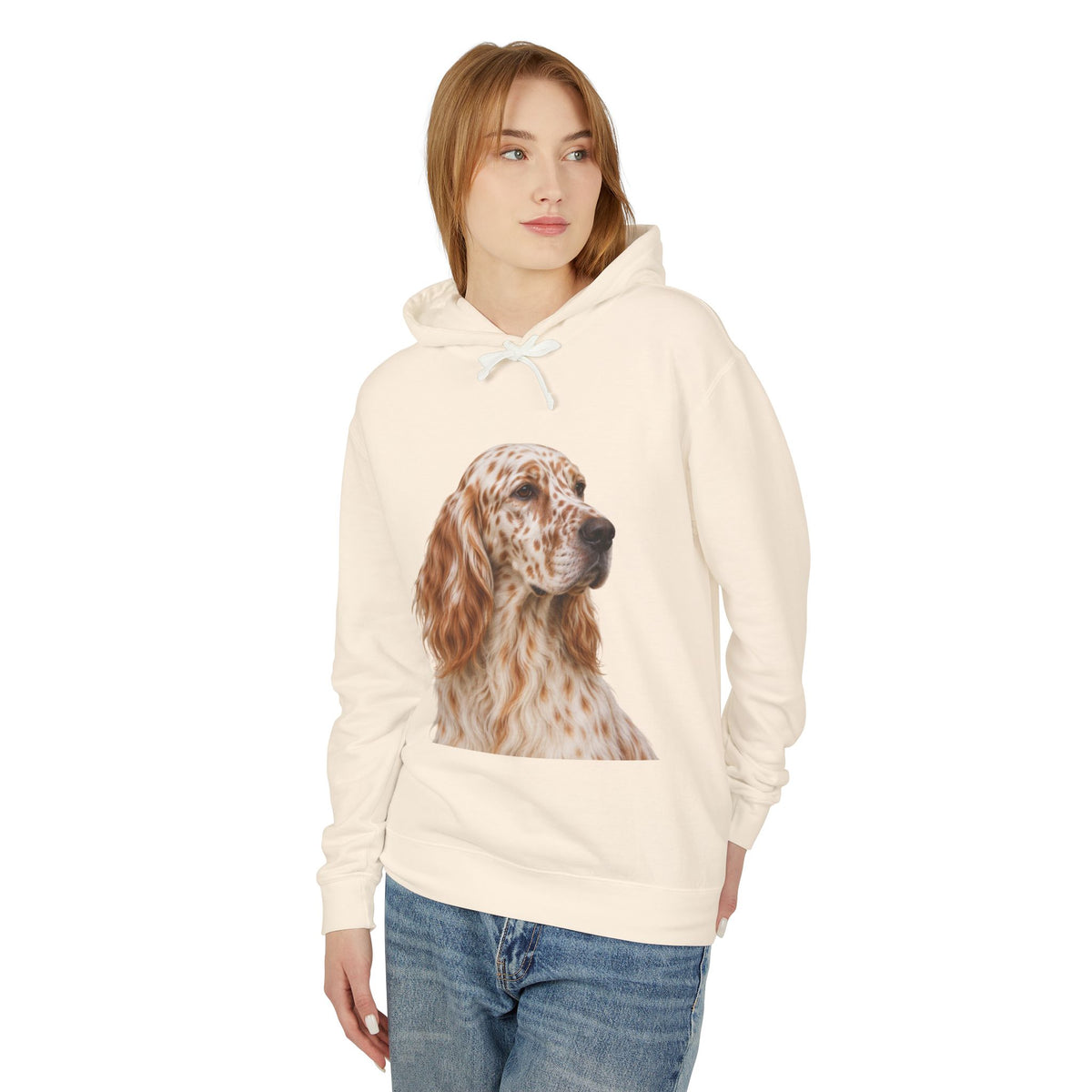 English Setter Head Unisex Lightweight Hoodie