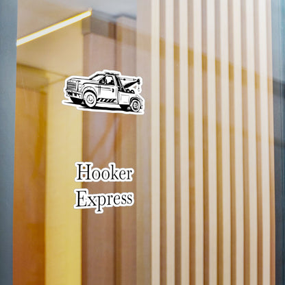H**ker Express Wheel Lift Tow Truck Vinyl Decal
