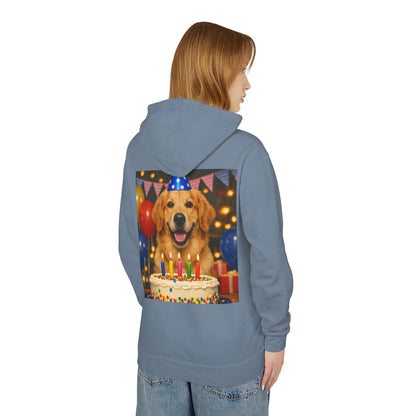 Birthday Buddy Golden Unisex Lightweight Hoodie
