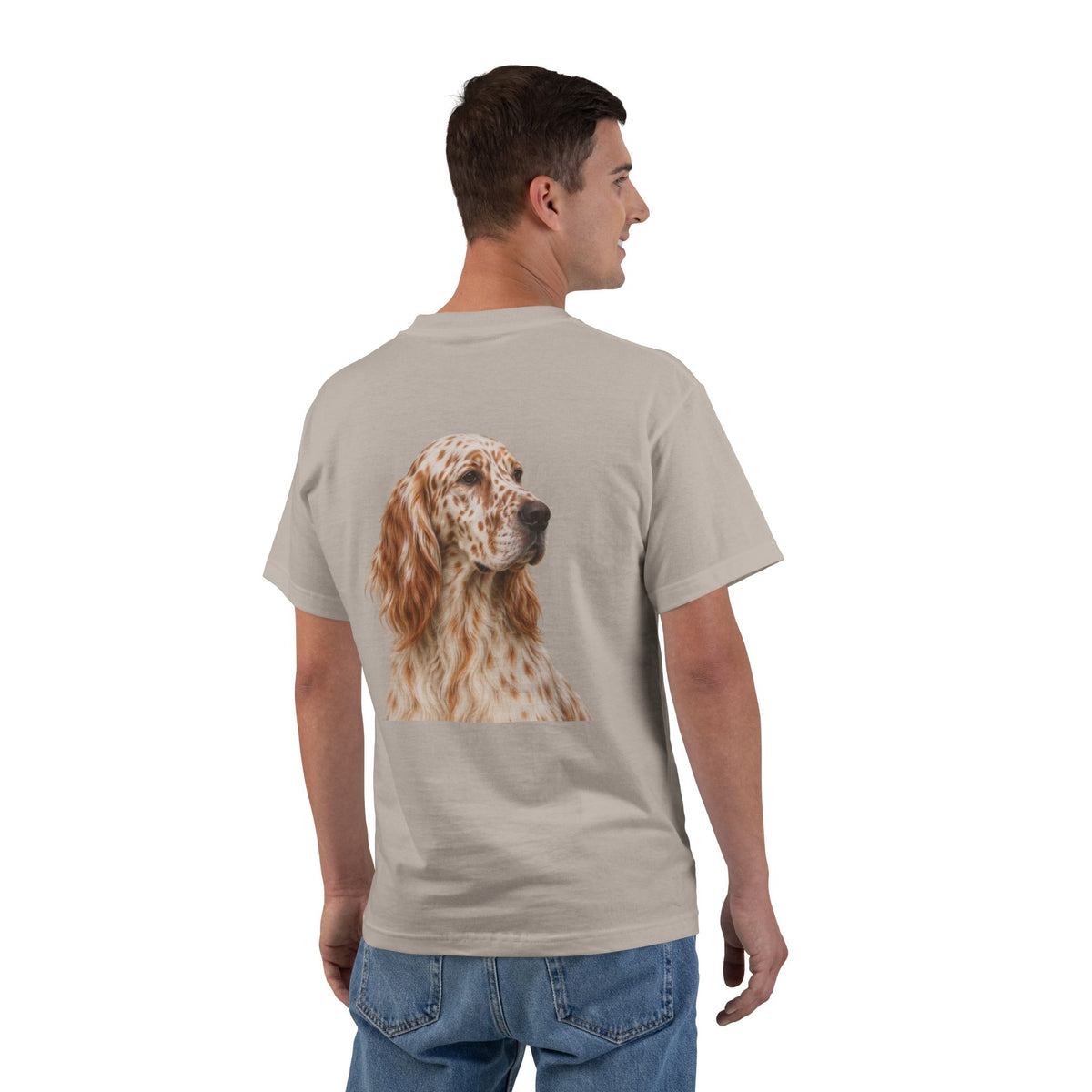 English Setter Head Men's Short-Sleeve Crewneck Tee