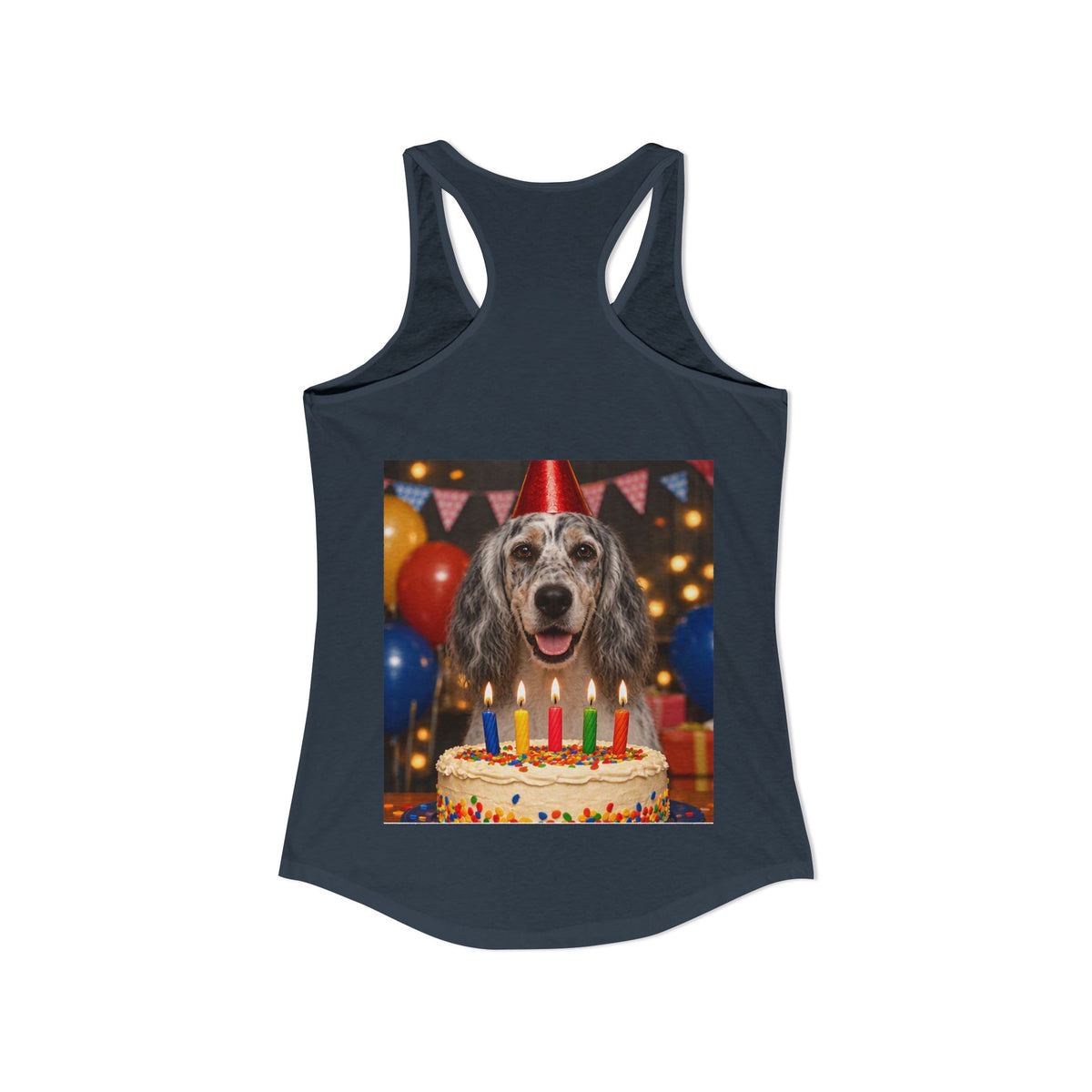 Birthday Buddy English Setter Women's Racerback Tank