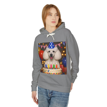 Birthday Buddy Poodle Unisex Lightweight Hoodie
