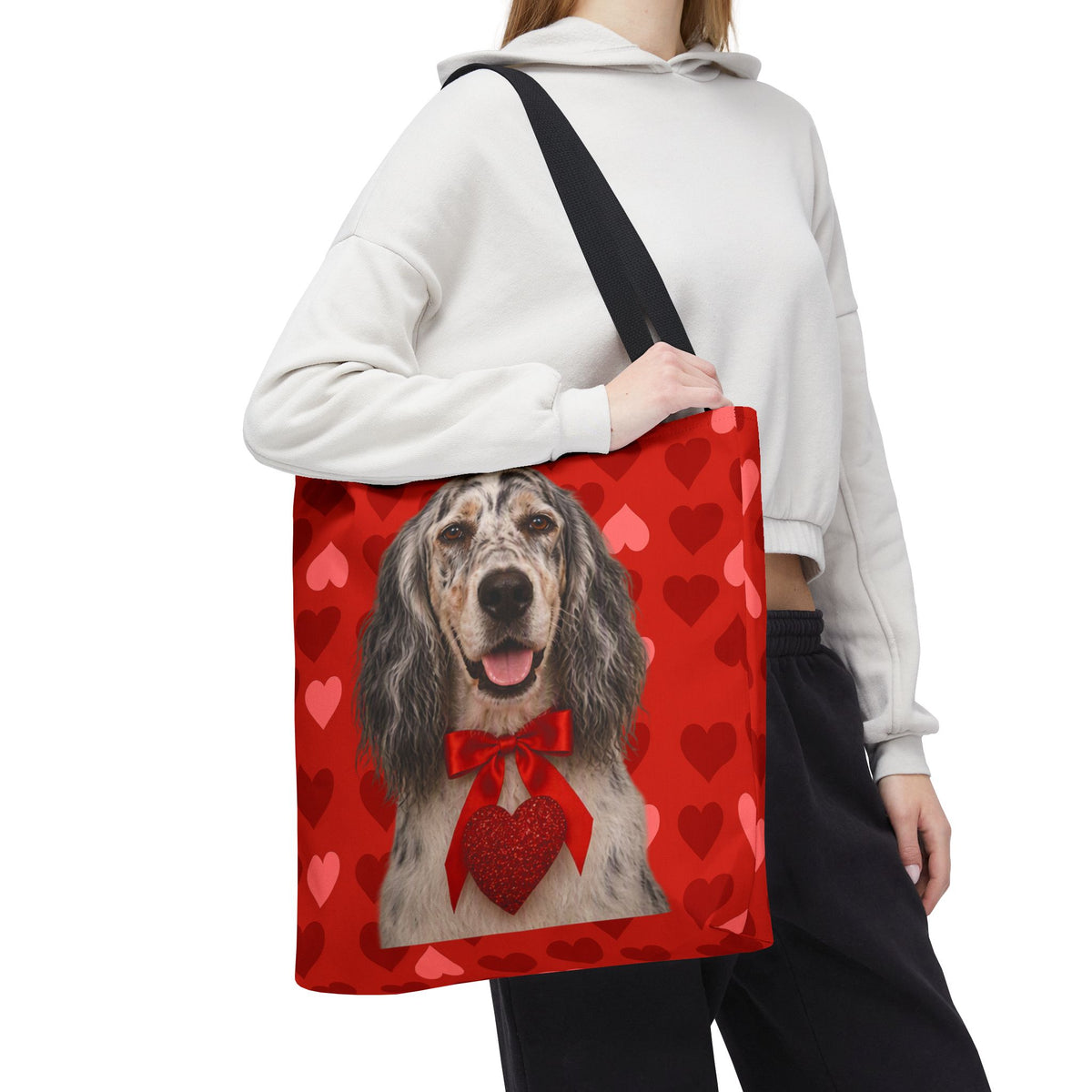 Cupid's Companion English Setter Tote Bag