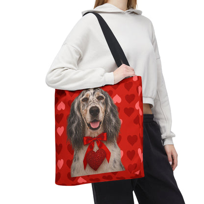 Cupid's Companion English Setter Tote Bag
