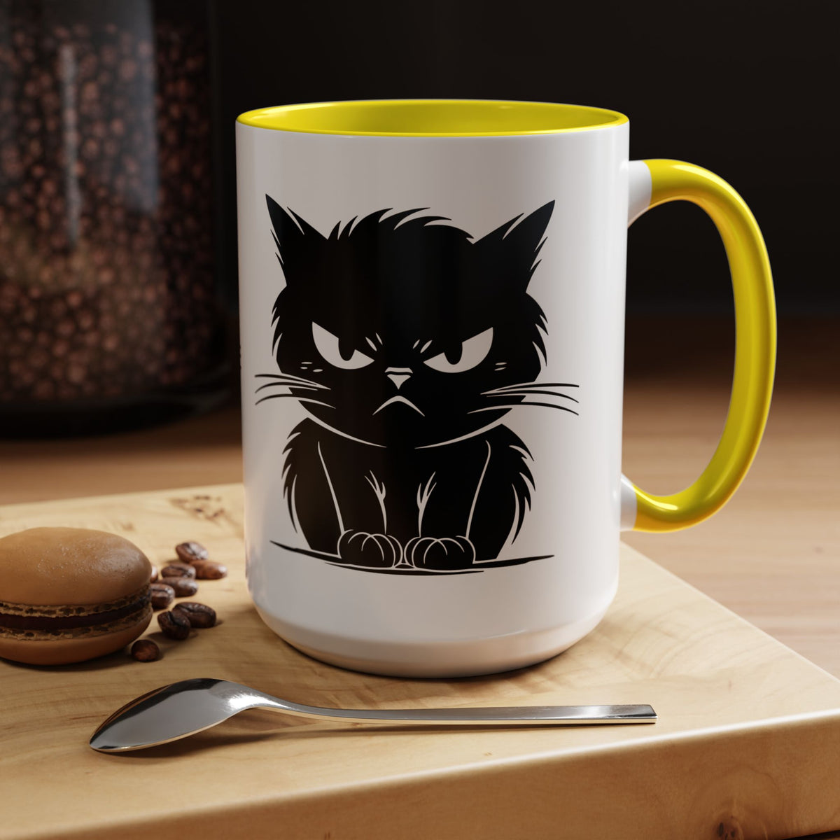 Angry Cat 2-Tone Coffee Mug