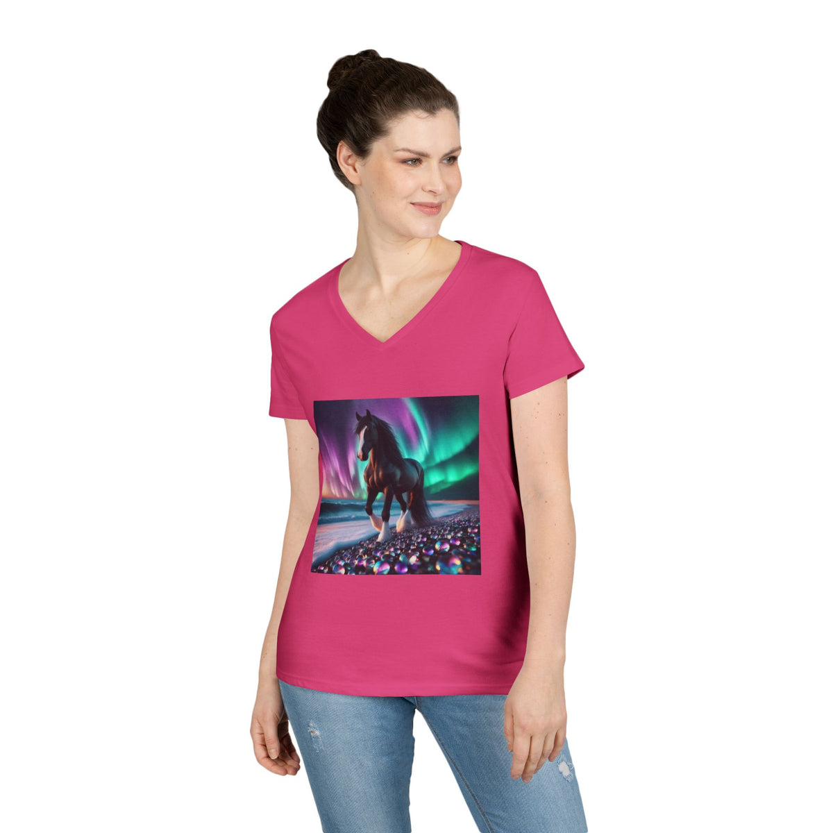 Midnight Magic Women's V-Neck Tee