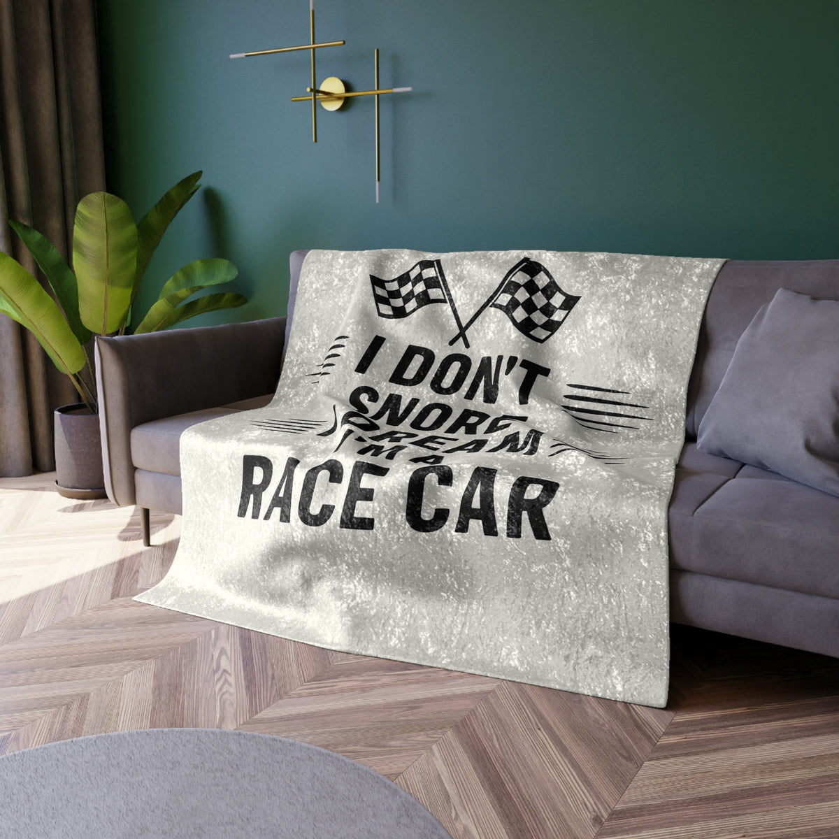 I Don't Snore Crushed Velvet Blanket