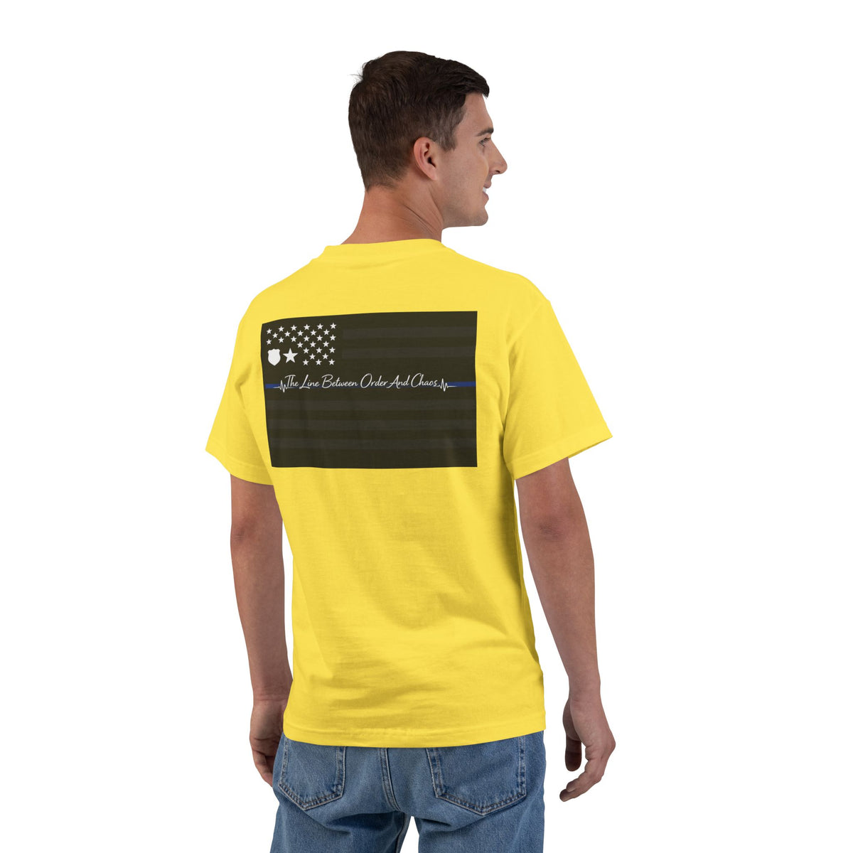 Thin Blue Line Men's Short-Sleeve Crewneck Tee
