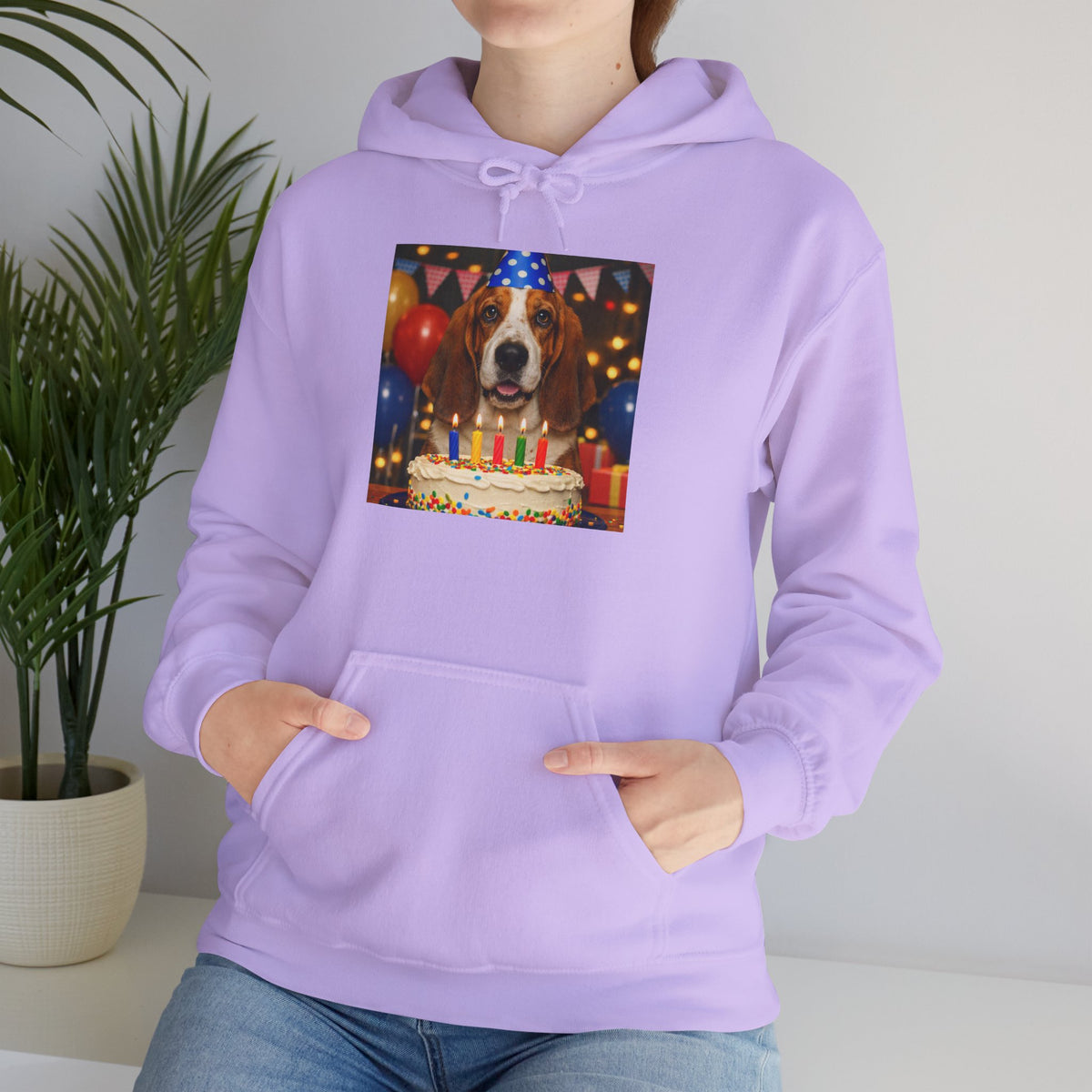 Birthday Buddy Basset Unisex Hoodie