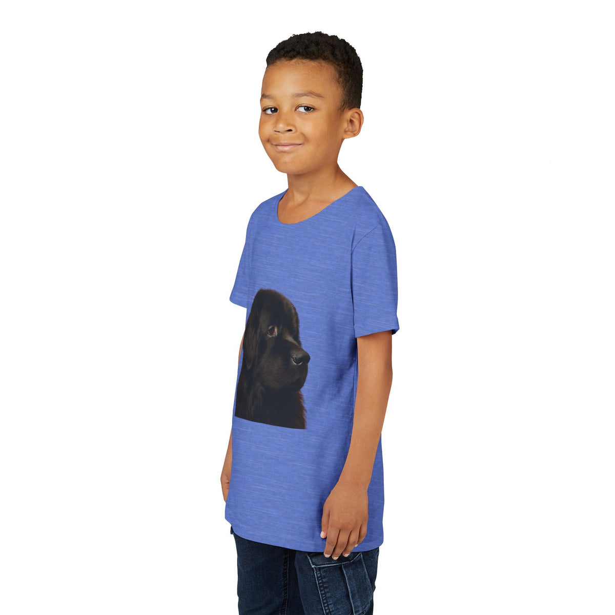 Newfie Head Youth Unisex Short Sleeve Crewneck Tee